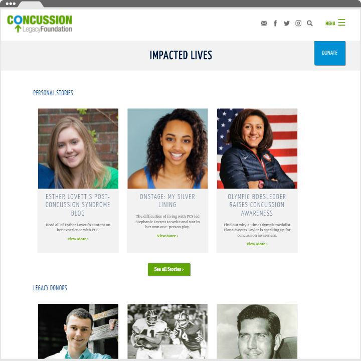 CLF impacted lives screenshot