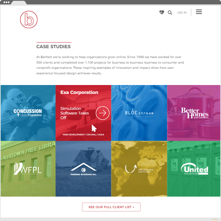 Bartlett Interactive Case studies screenshot